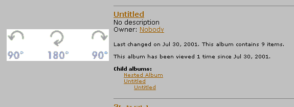 Proposed nested album display feature (by Jesse Mullan).  This feature shows you all nested albums on the top page to speed up n